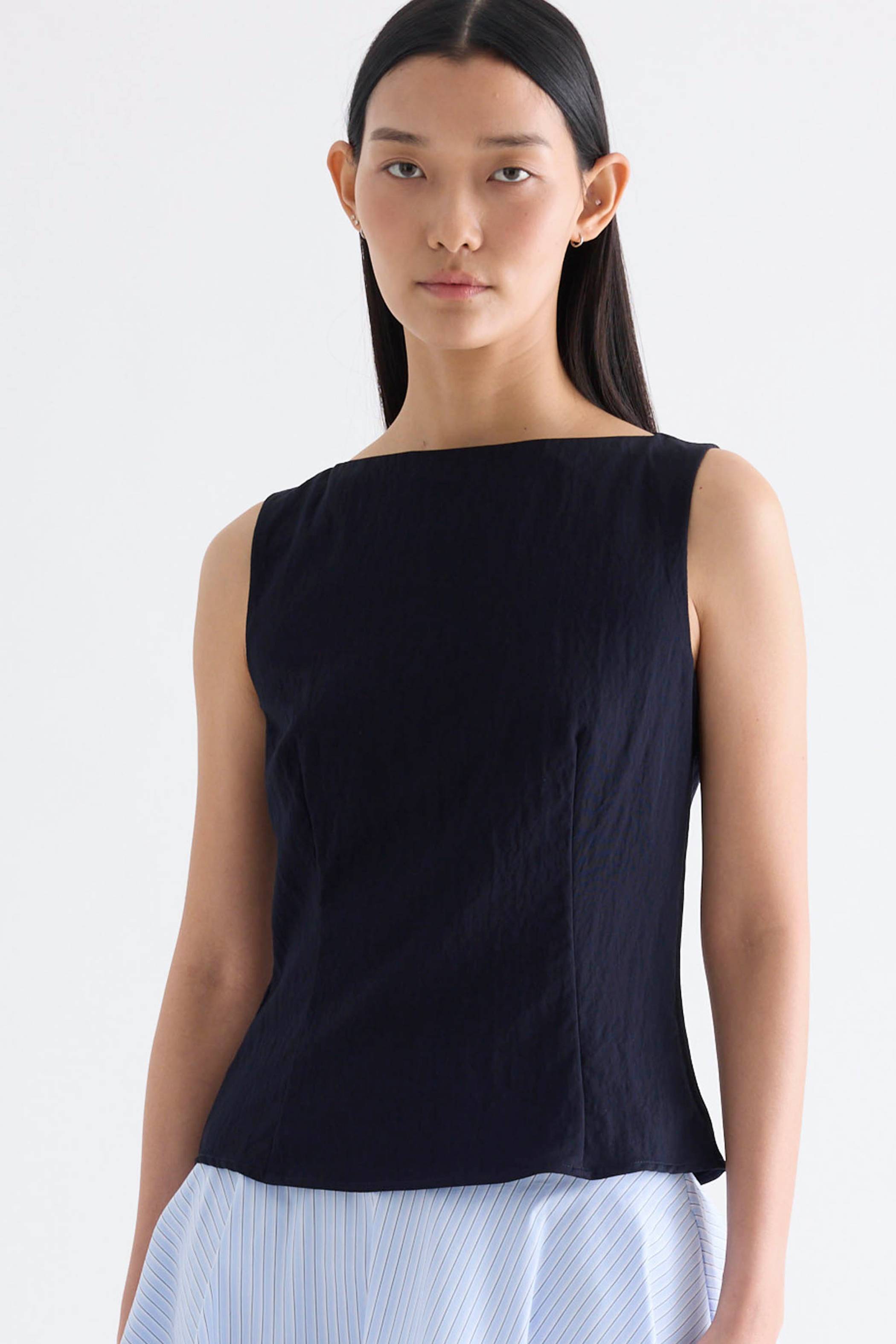 Afina Boat-Neck Top