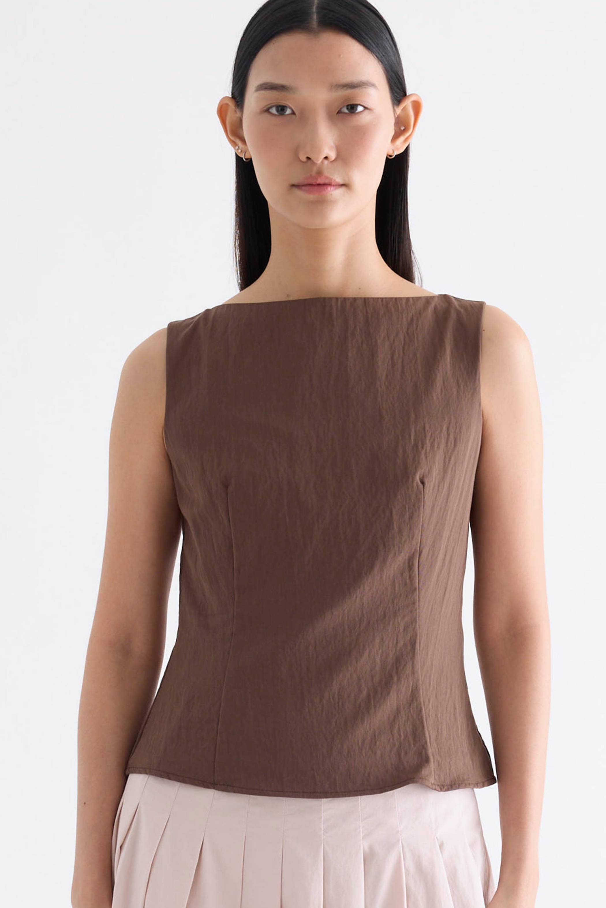 Afina Boat-Neck Top