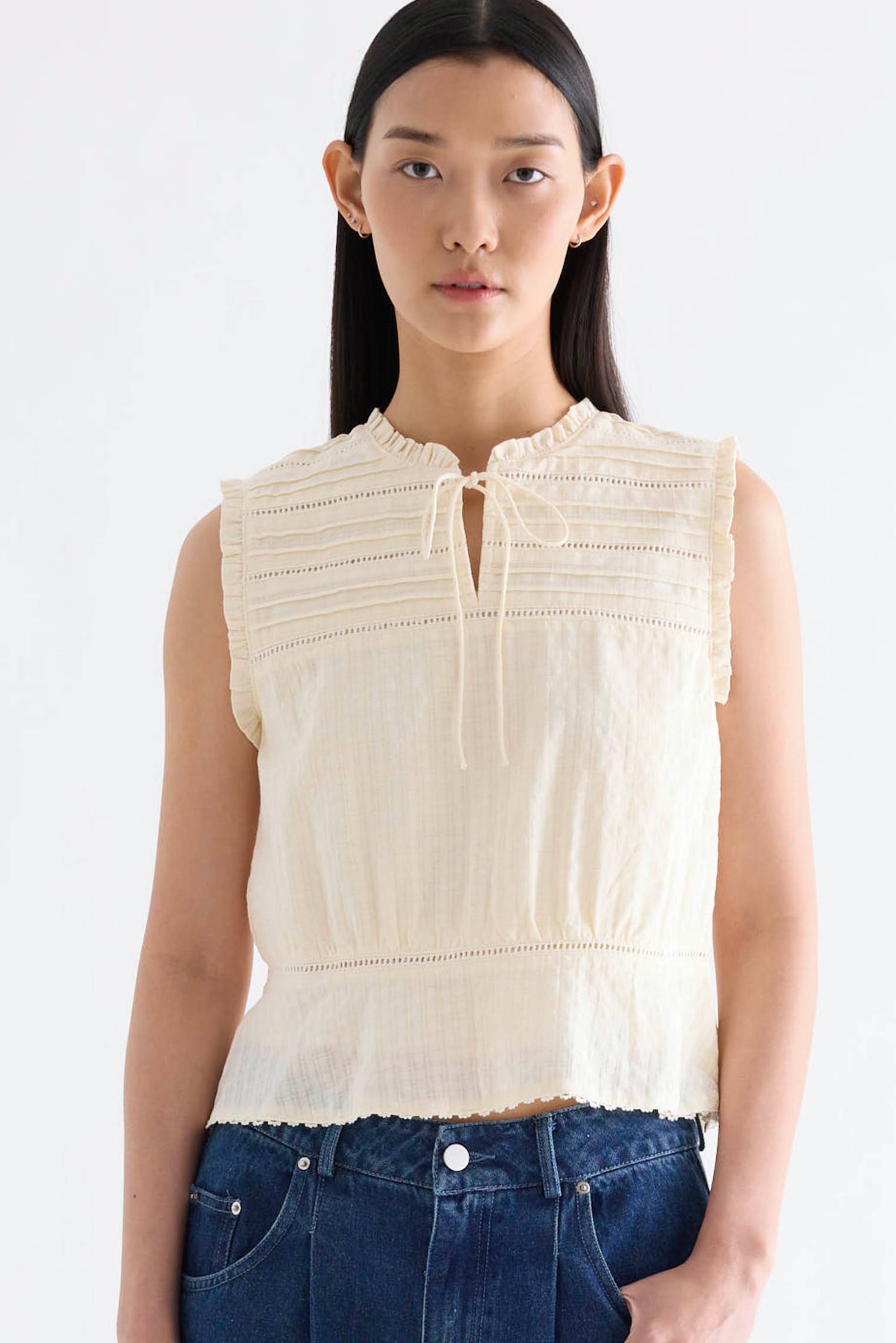 Mryne Pin-Tuck Top
