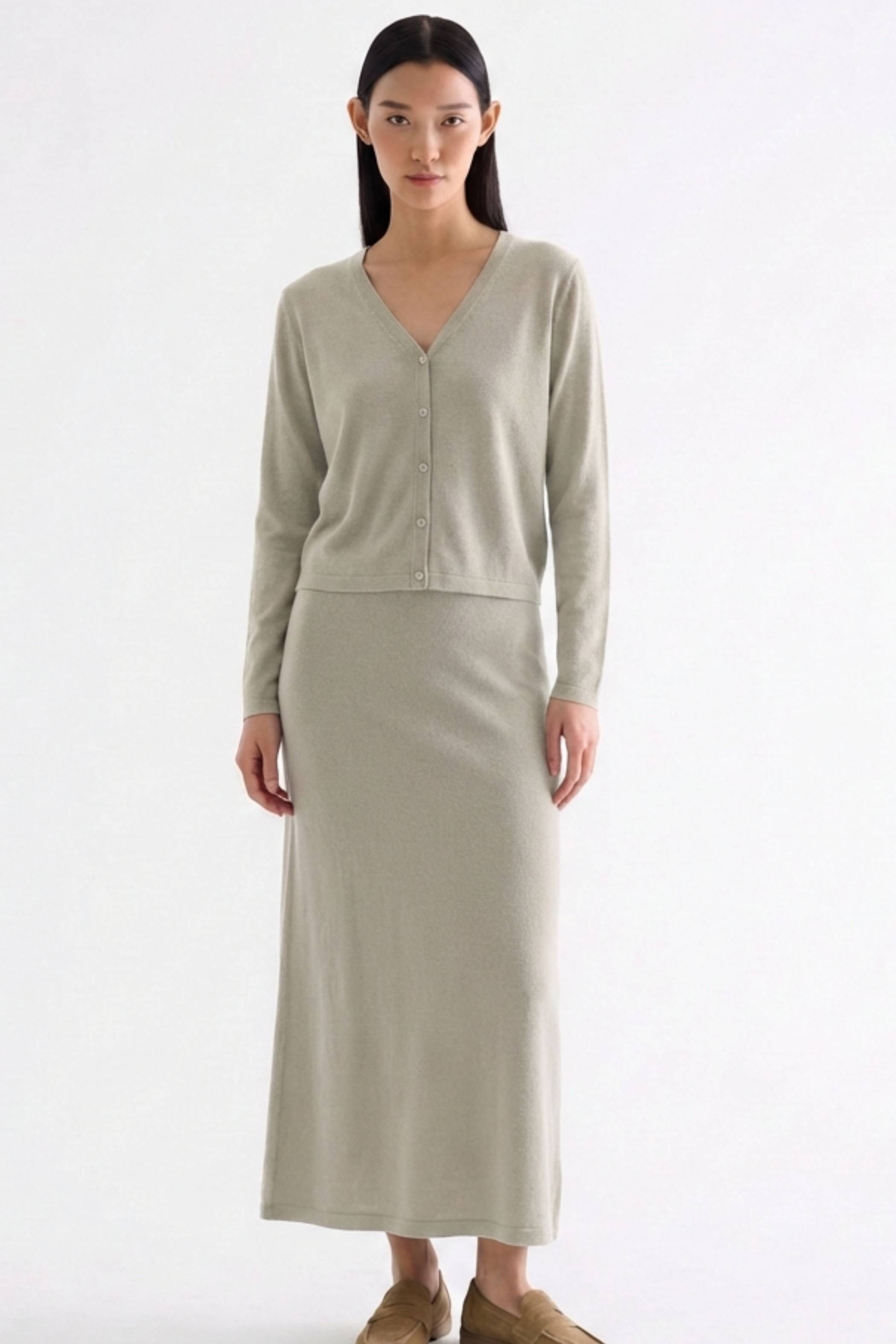 Ferlene High-Rise A-line Knit Skirt