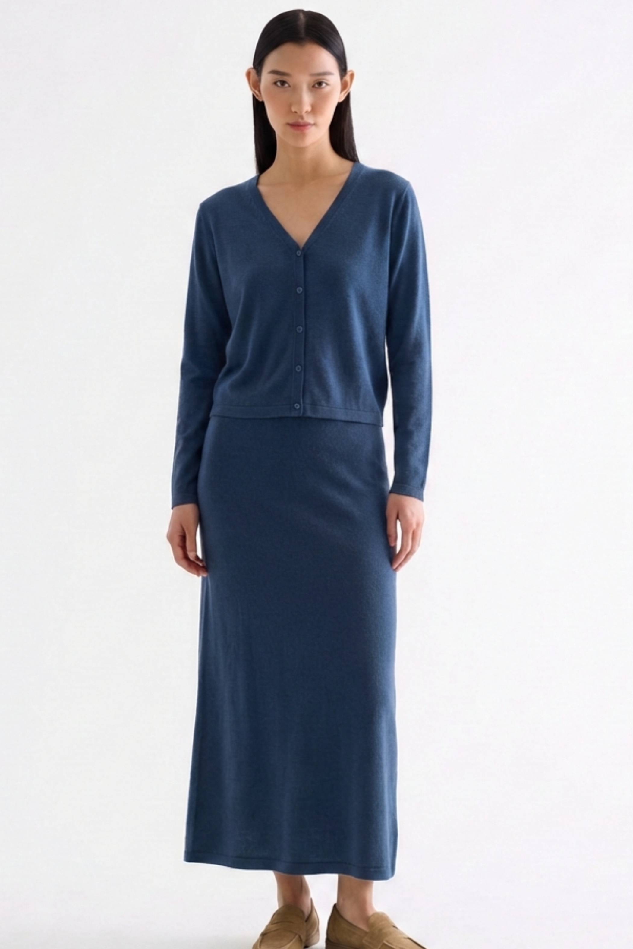 Ferlene High-Rise A-line Knit Skirt