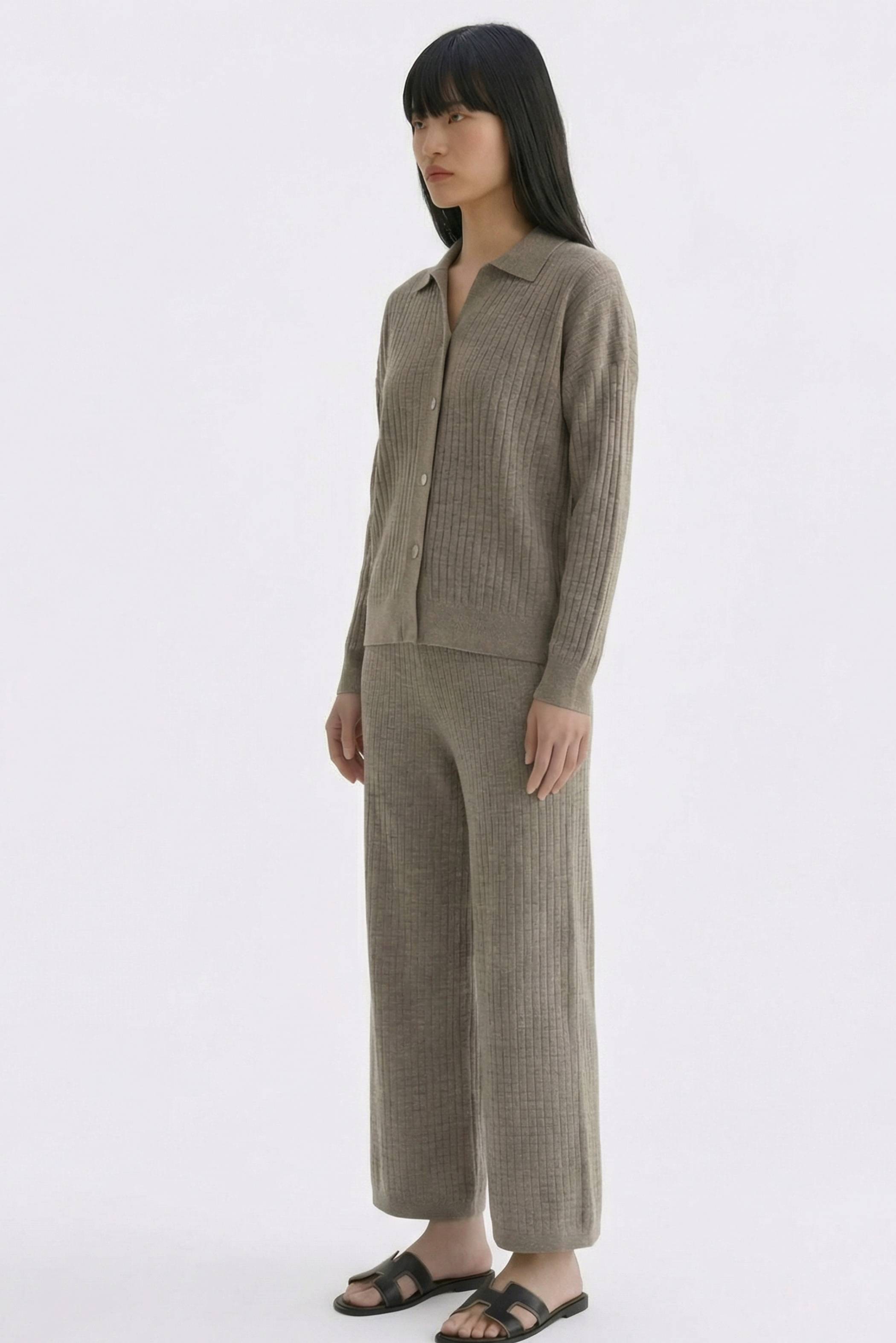 Quirelle Waffle-Knit Top