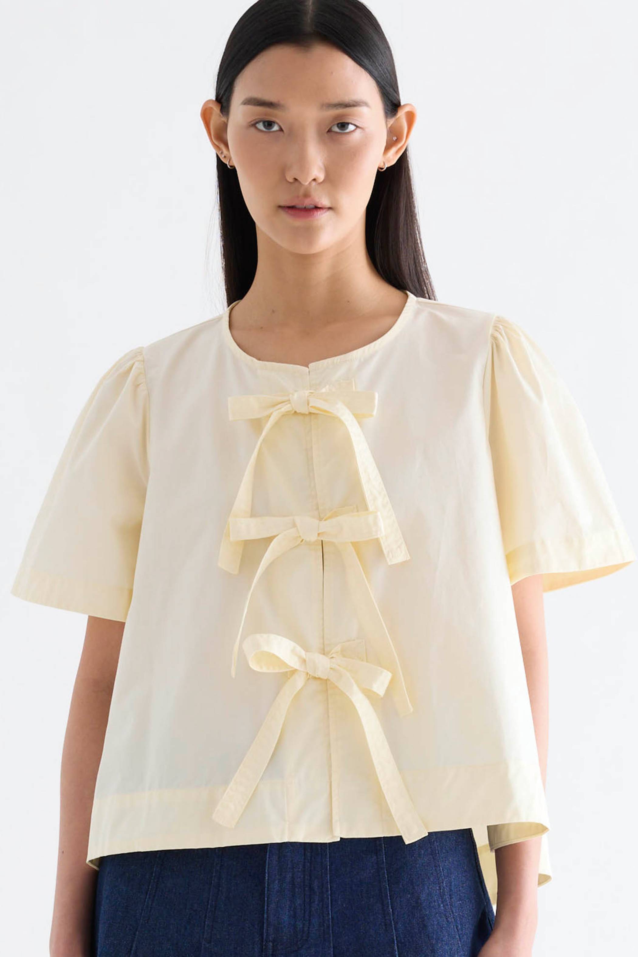 Hulene Front-Tie Blouse