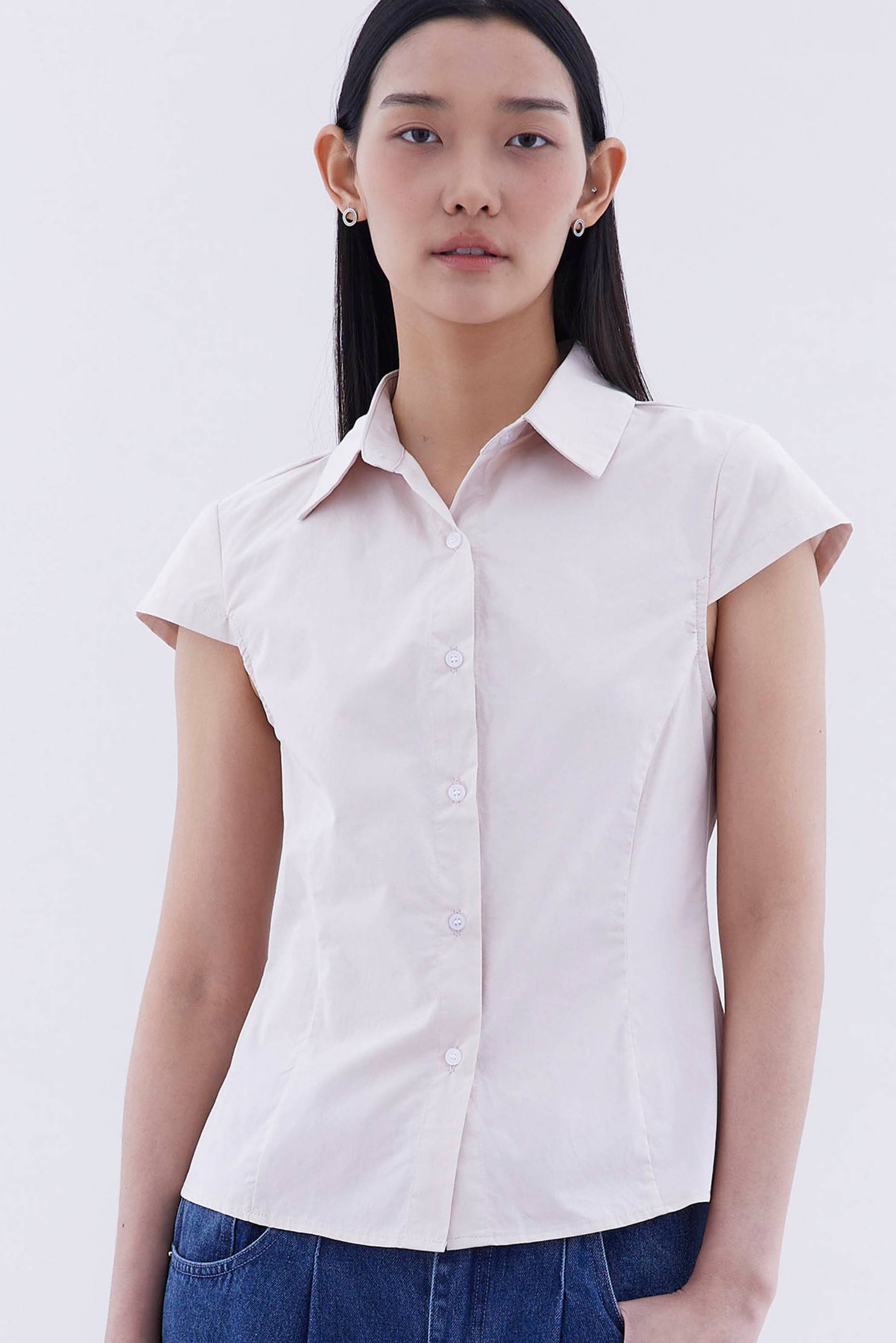 Loona Cap Sleeve Fitted Shirt