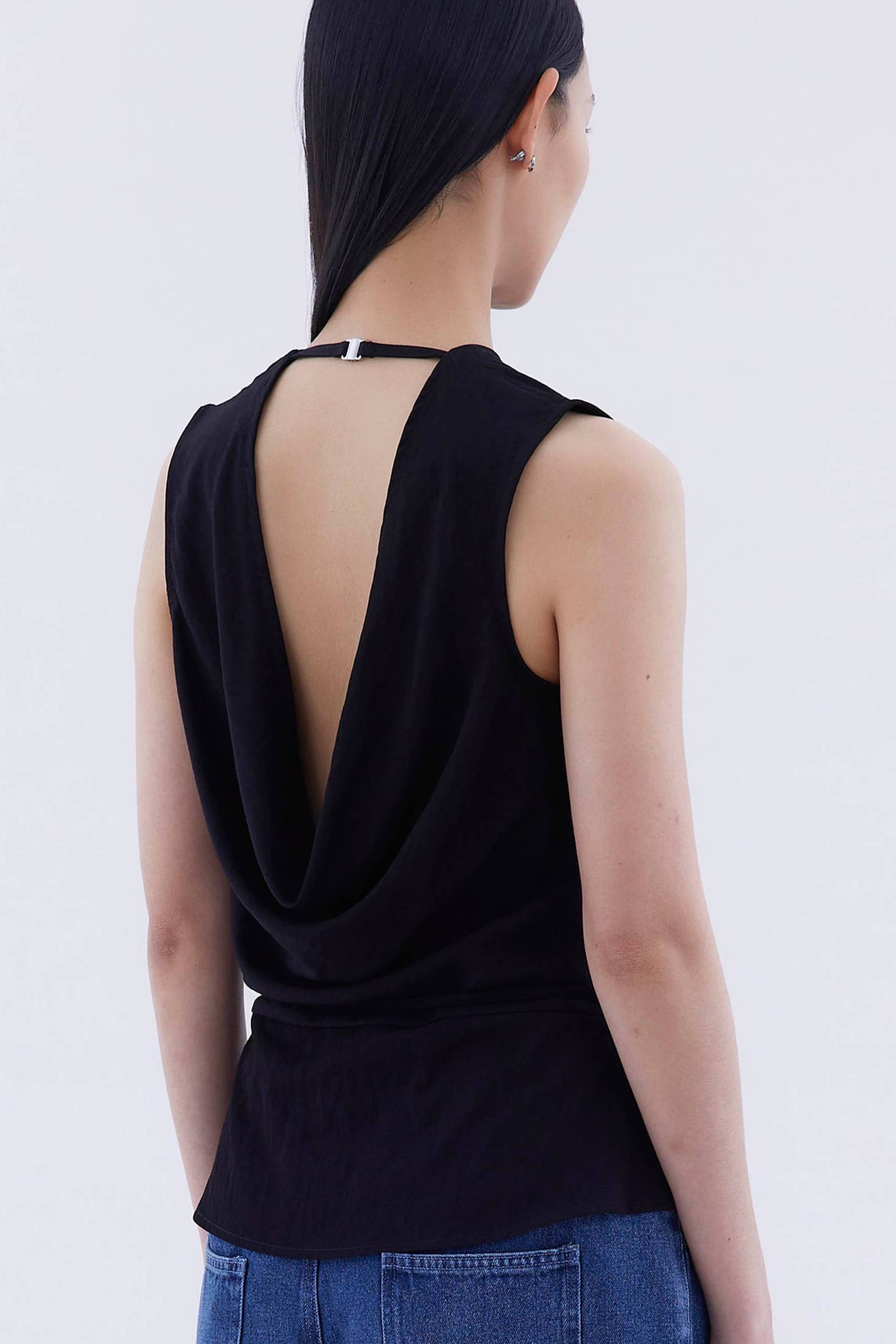 Meagan Open-Back Drape Top