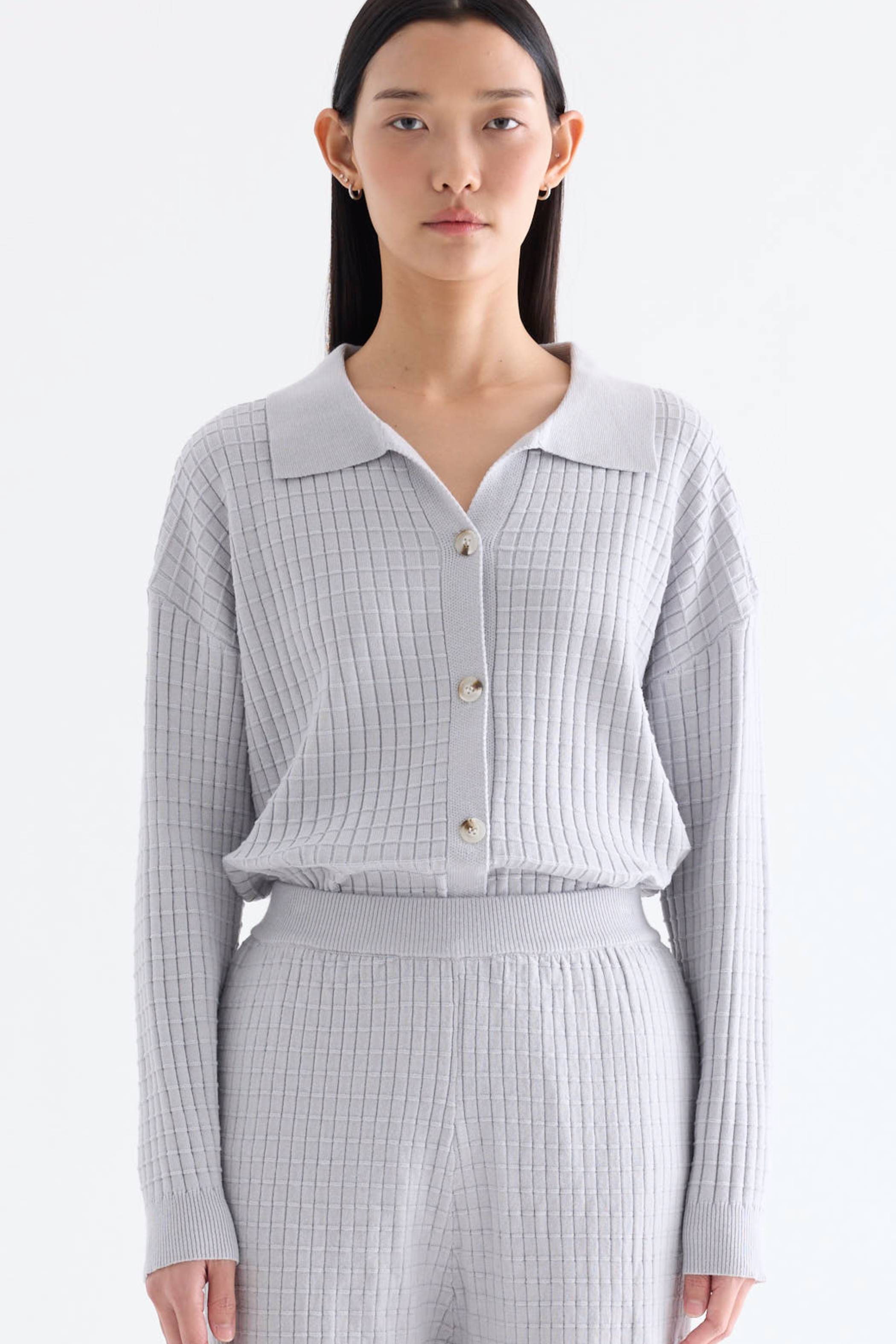 Quirelle Waffle-Knit Top