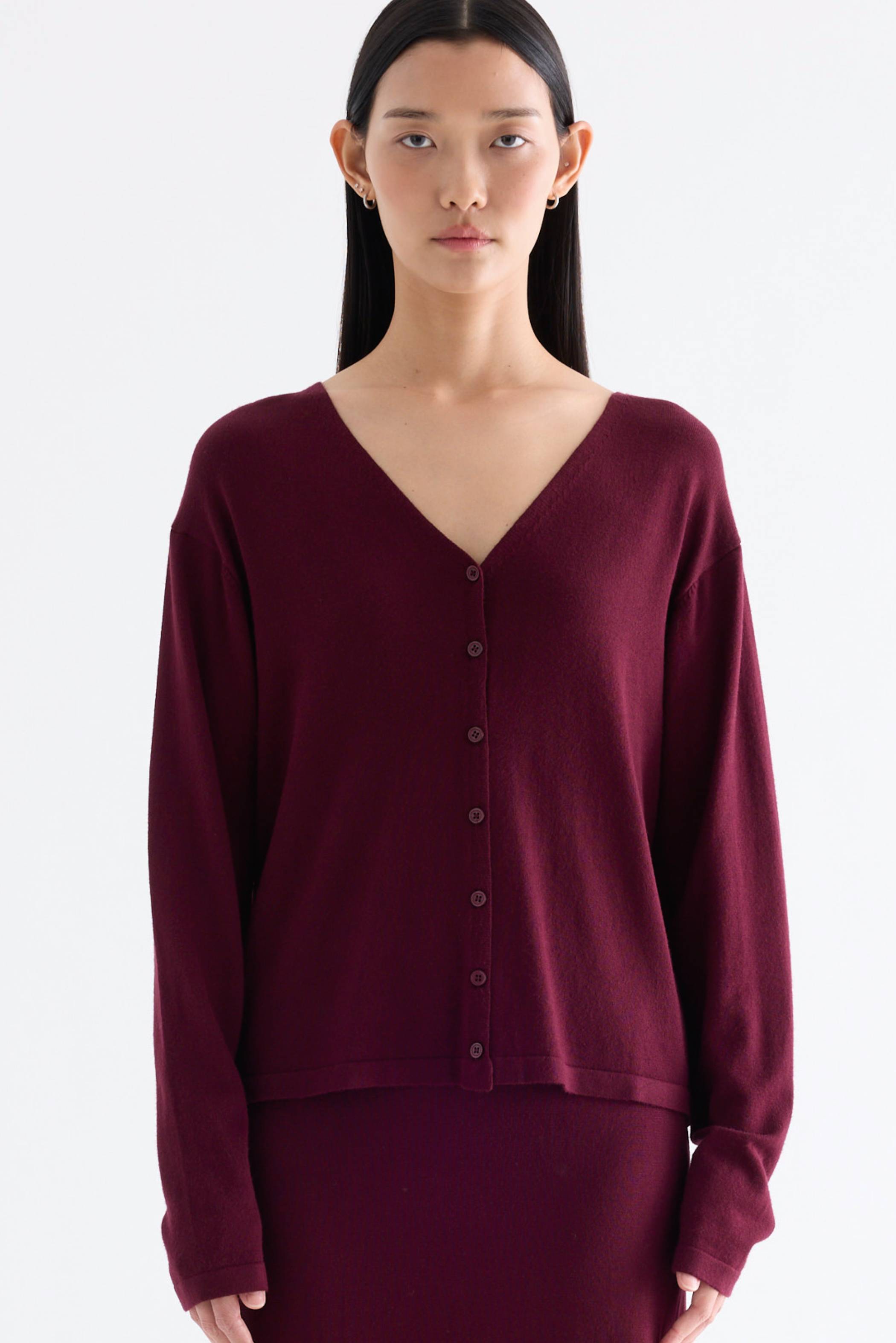 Tamera Button-Down Knit Top