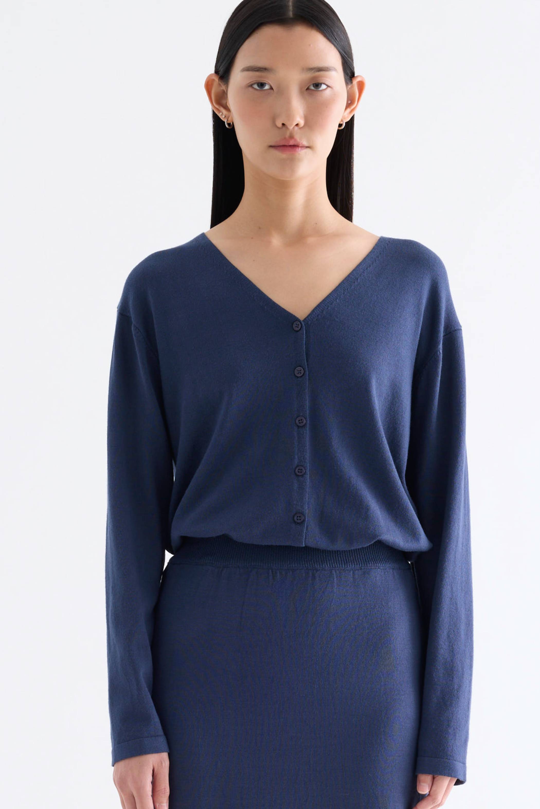 Tamera Button-Down Knit Top