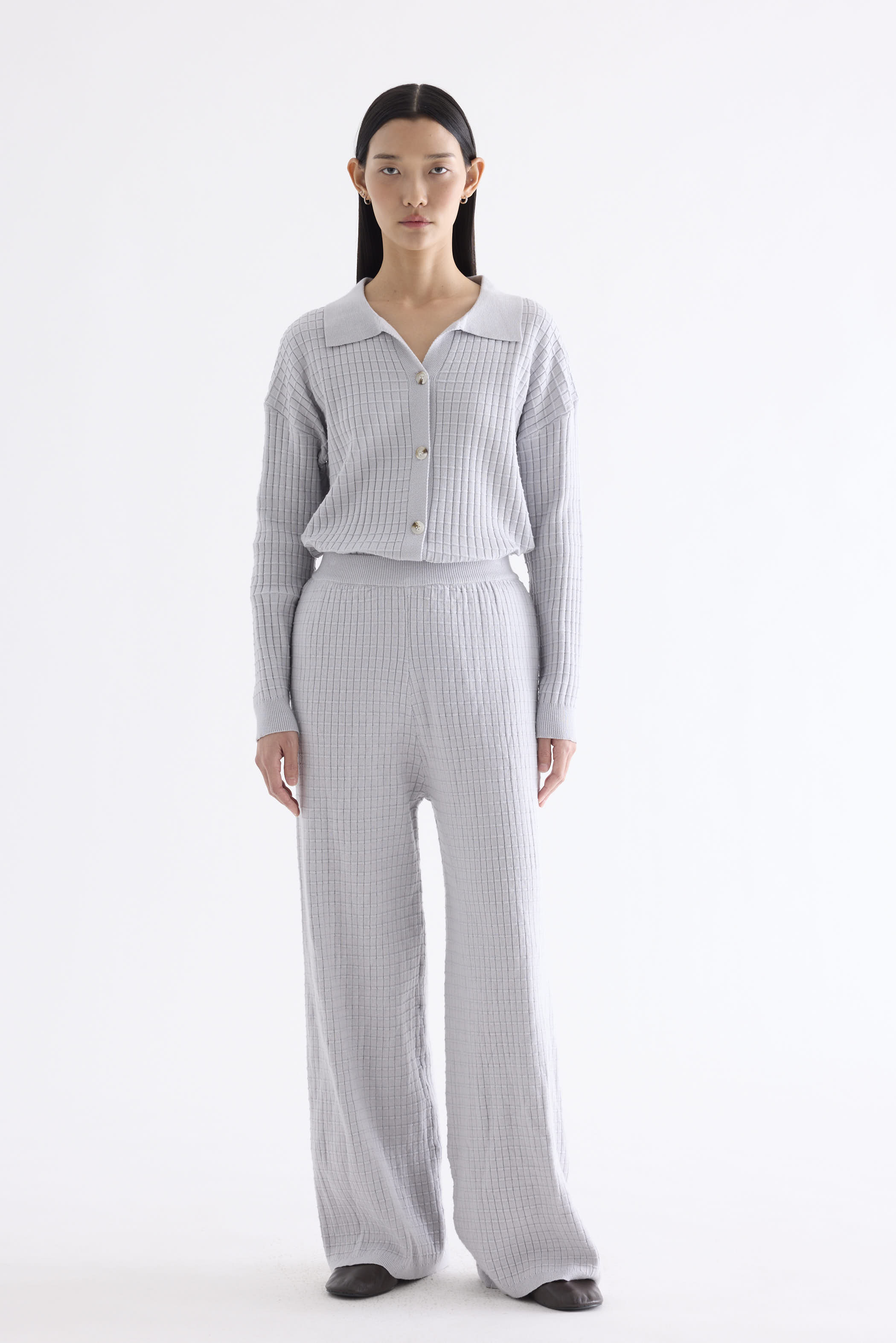 Quirelle Waffle-Knit Top