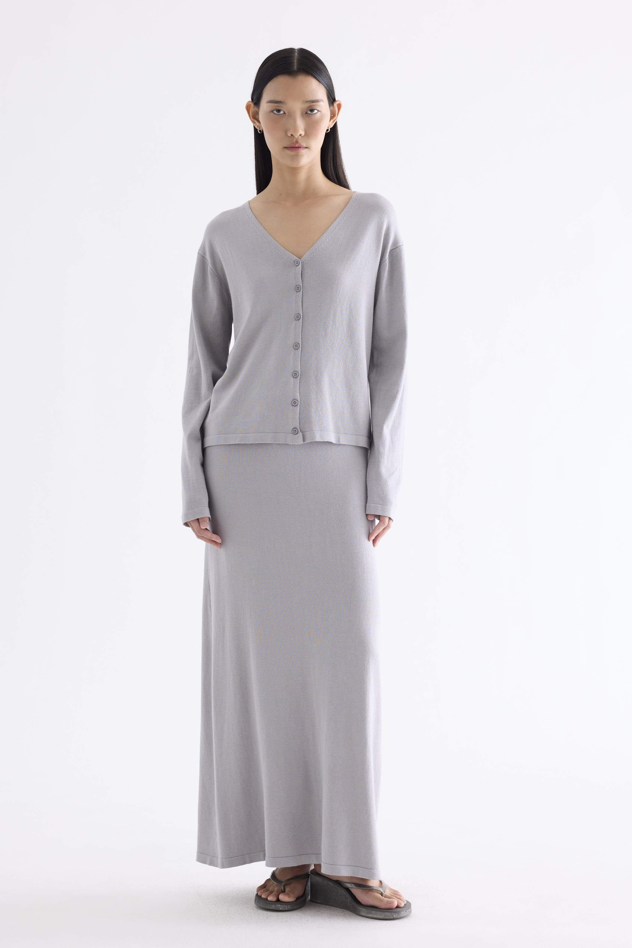 Ferlene High-Rise A-line Knit Skirt