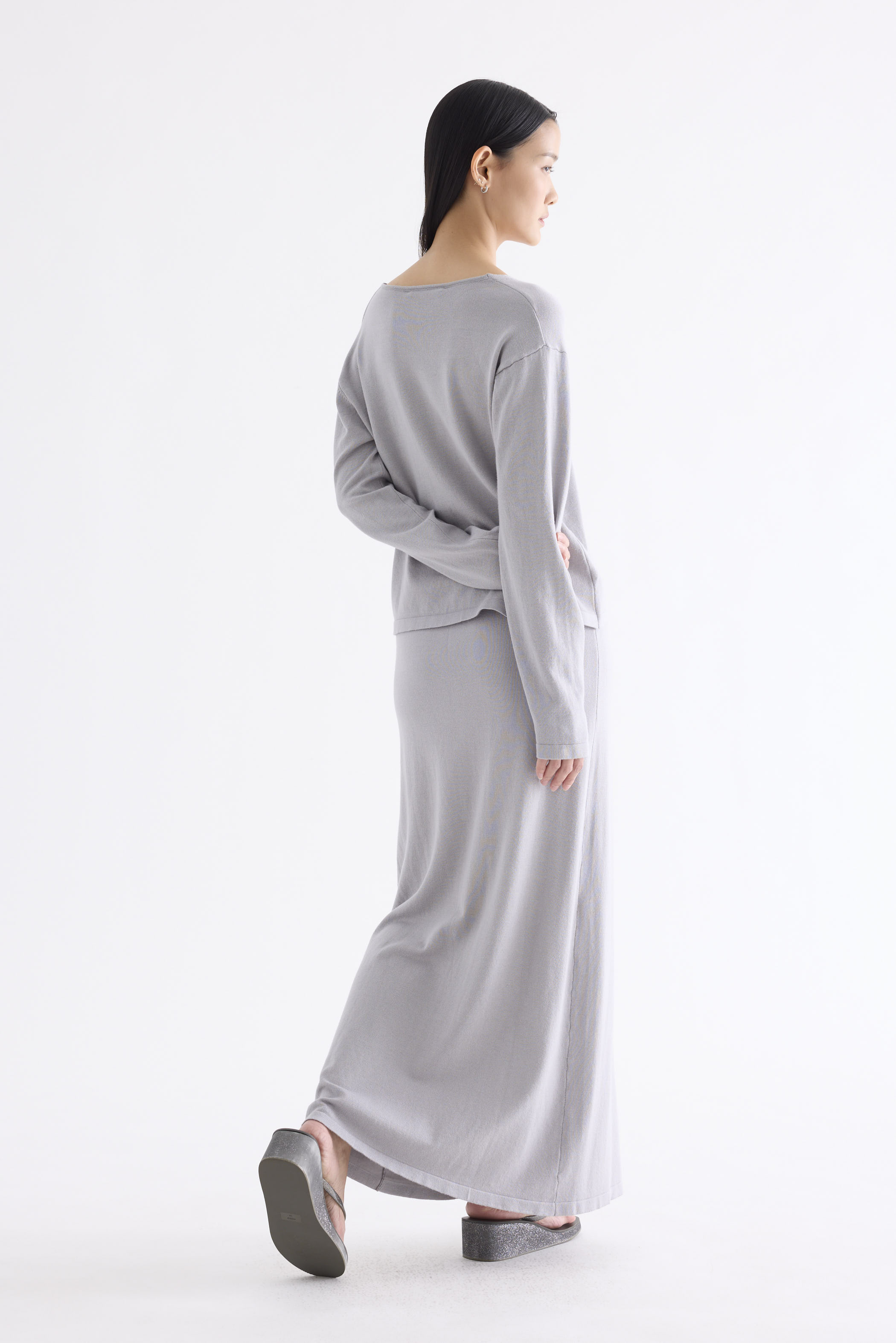 Ferlene High-Rise A-line Knit Skirt