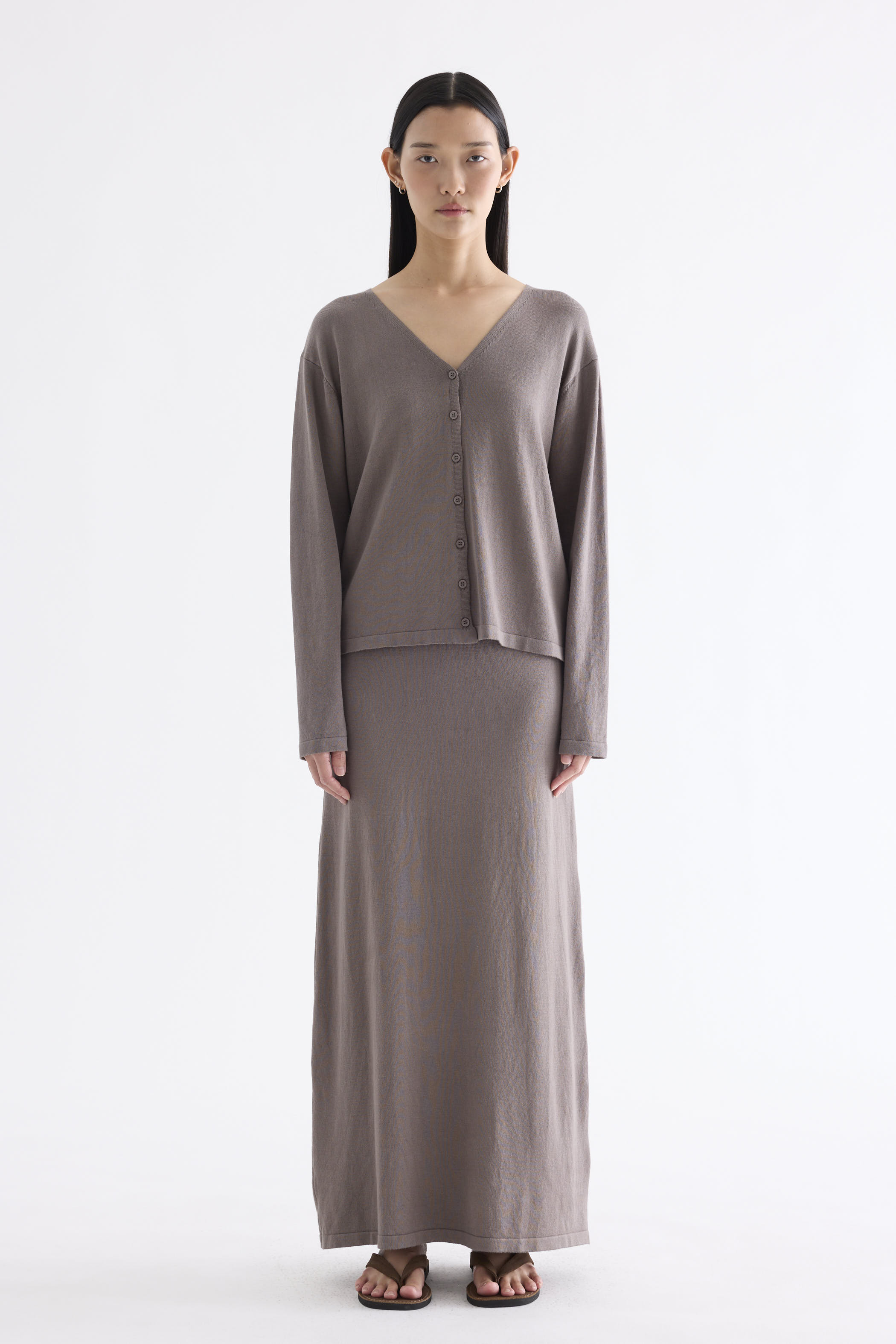 Ferlene High-Rise A-line Knit Skirt