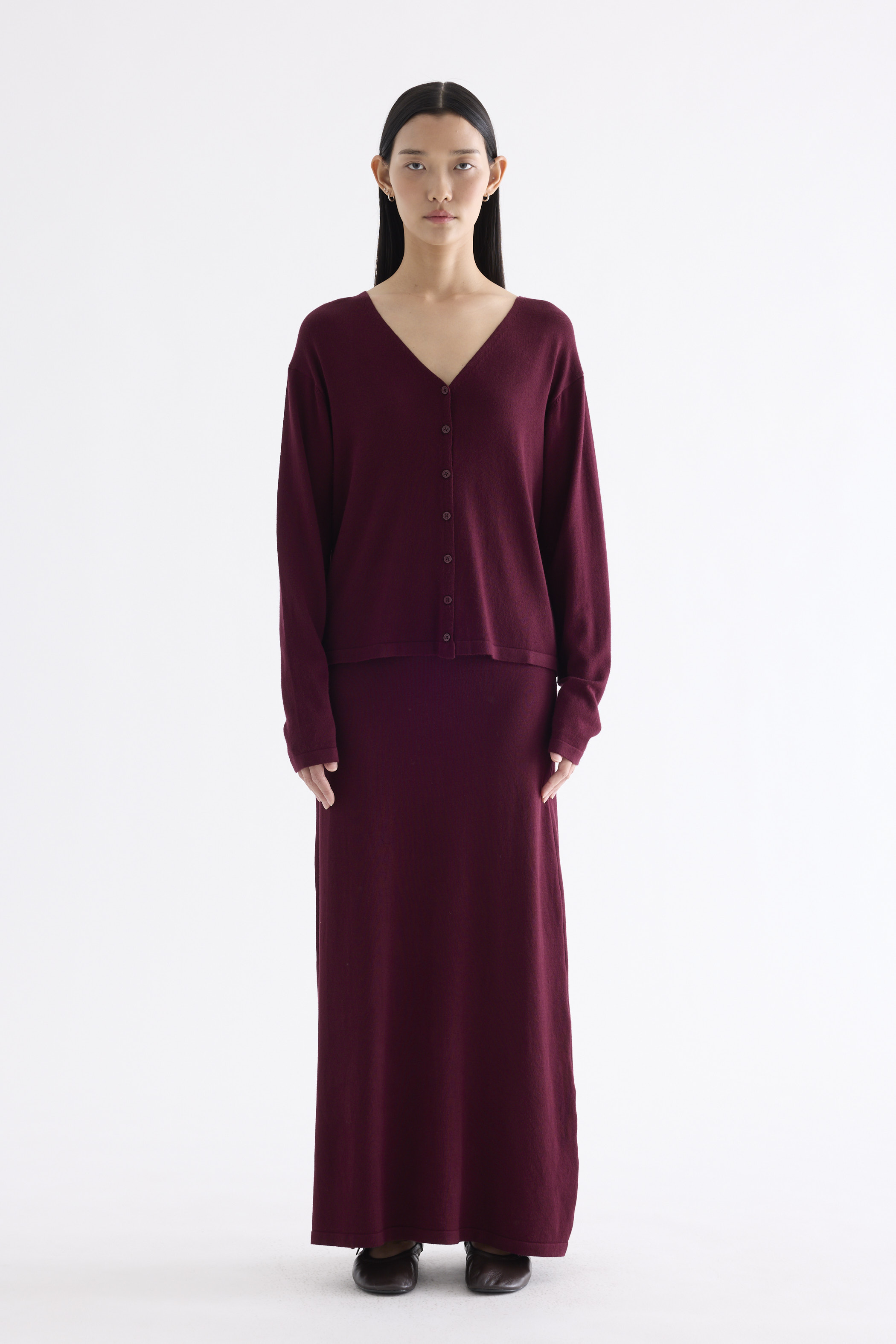 Ferlene High-Rise A-line Knit Skirt