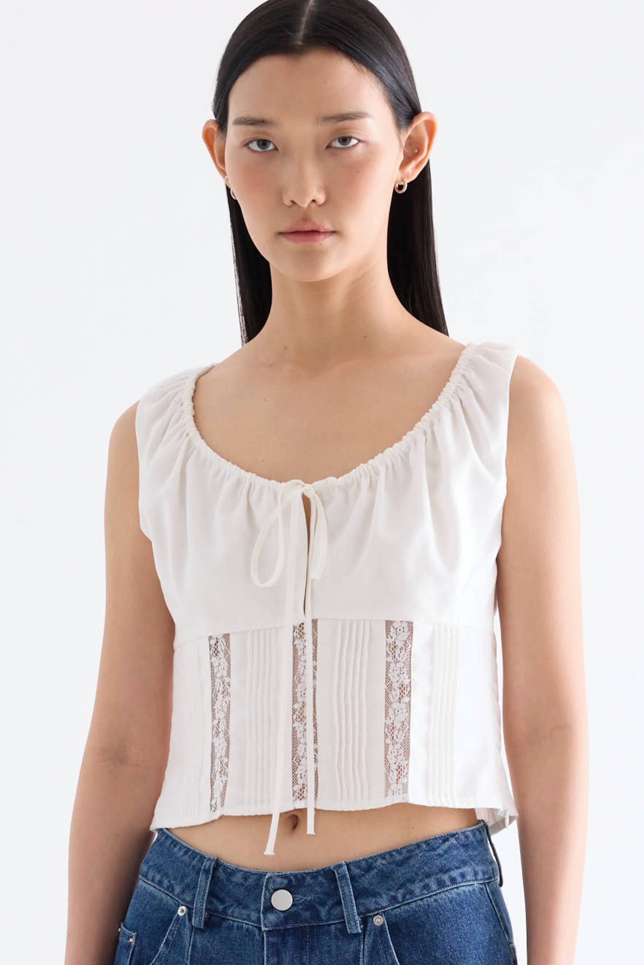 Debrie Lace Panel Top