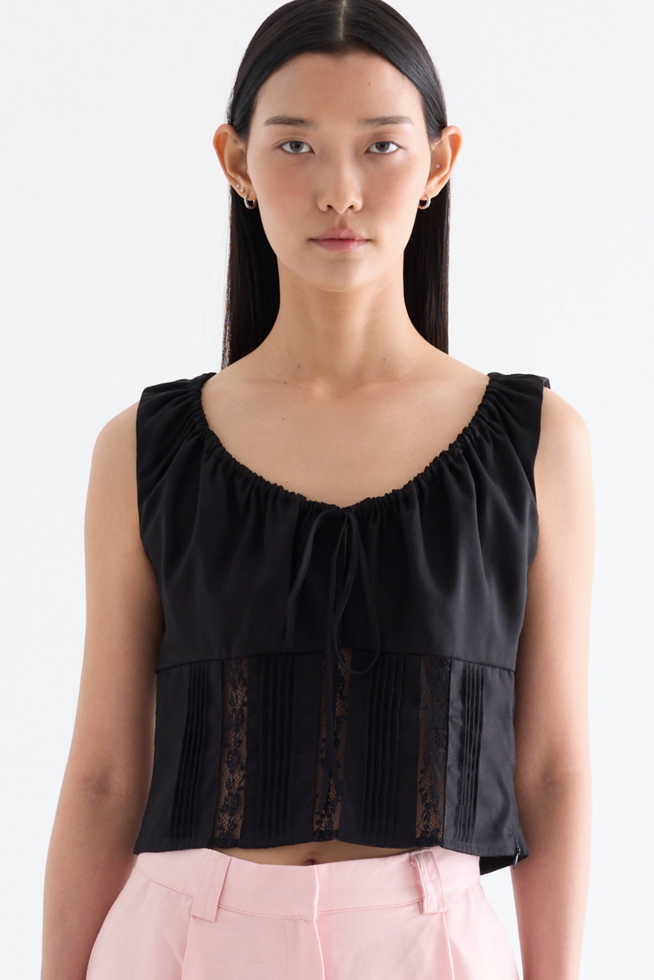Debrie Lace Panel Top