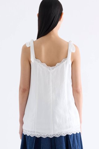 Karmella Lace-Trim Slip Top