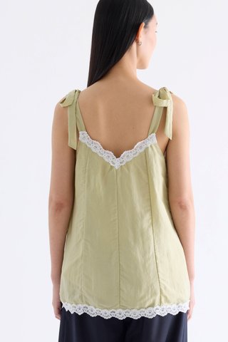 Karmella Lace-Trim Slip Top