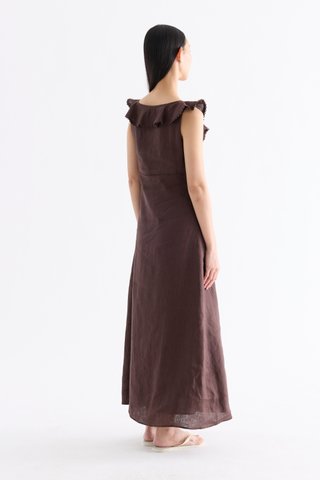 Zenrelda Ruffle-Collar Bustier Dress