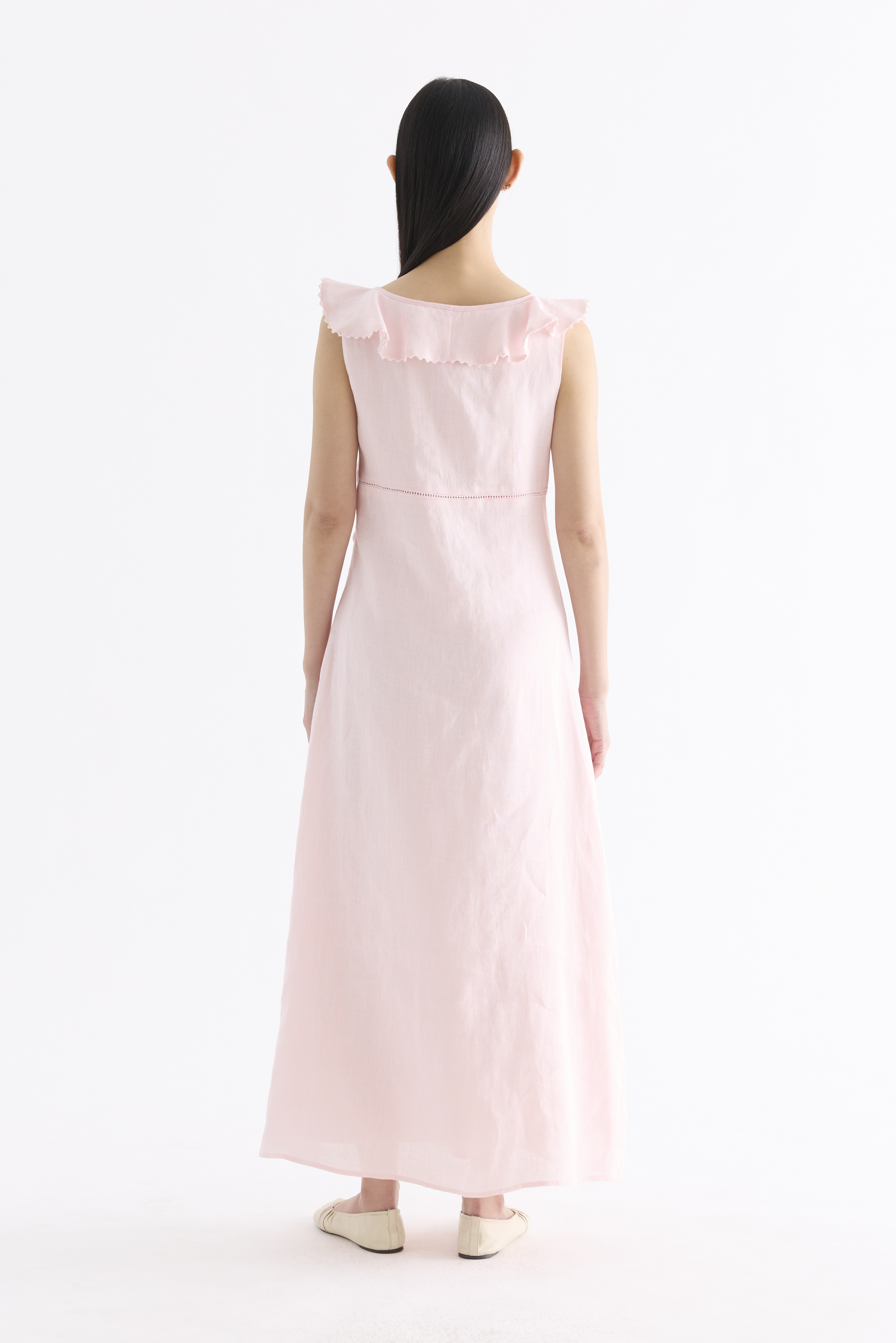 Zenrelda Ruffle-Collar Bustier Dress