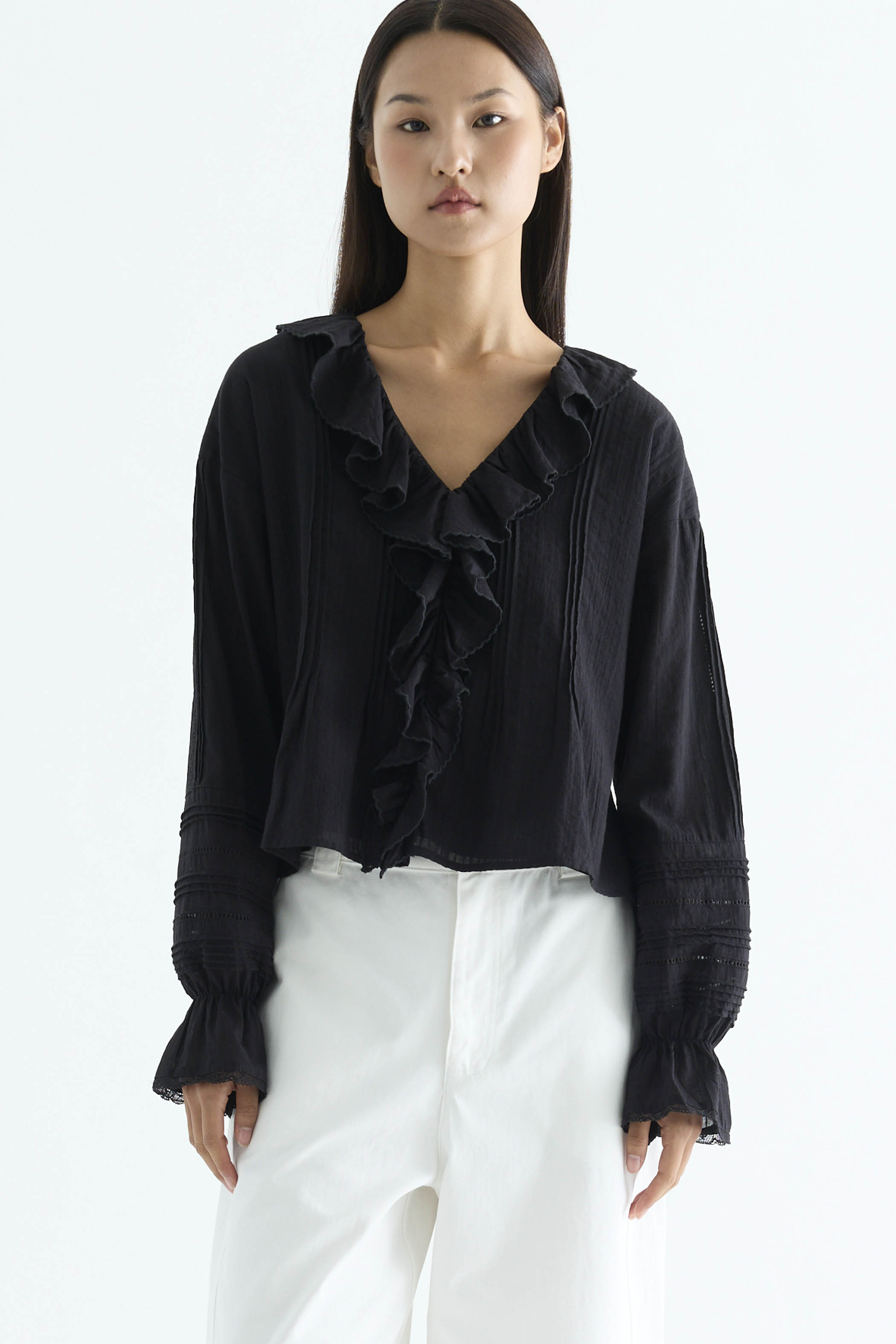 Trista Ruffle Neck Shirt