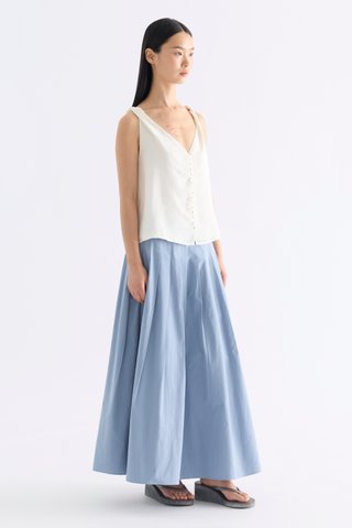 Fania Pleated Full Skirt