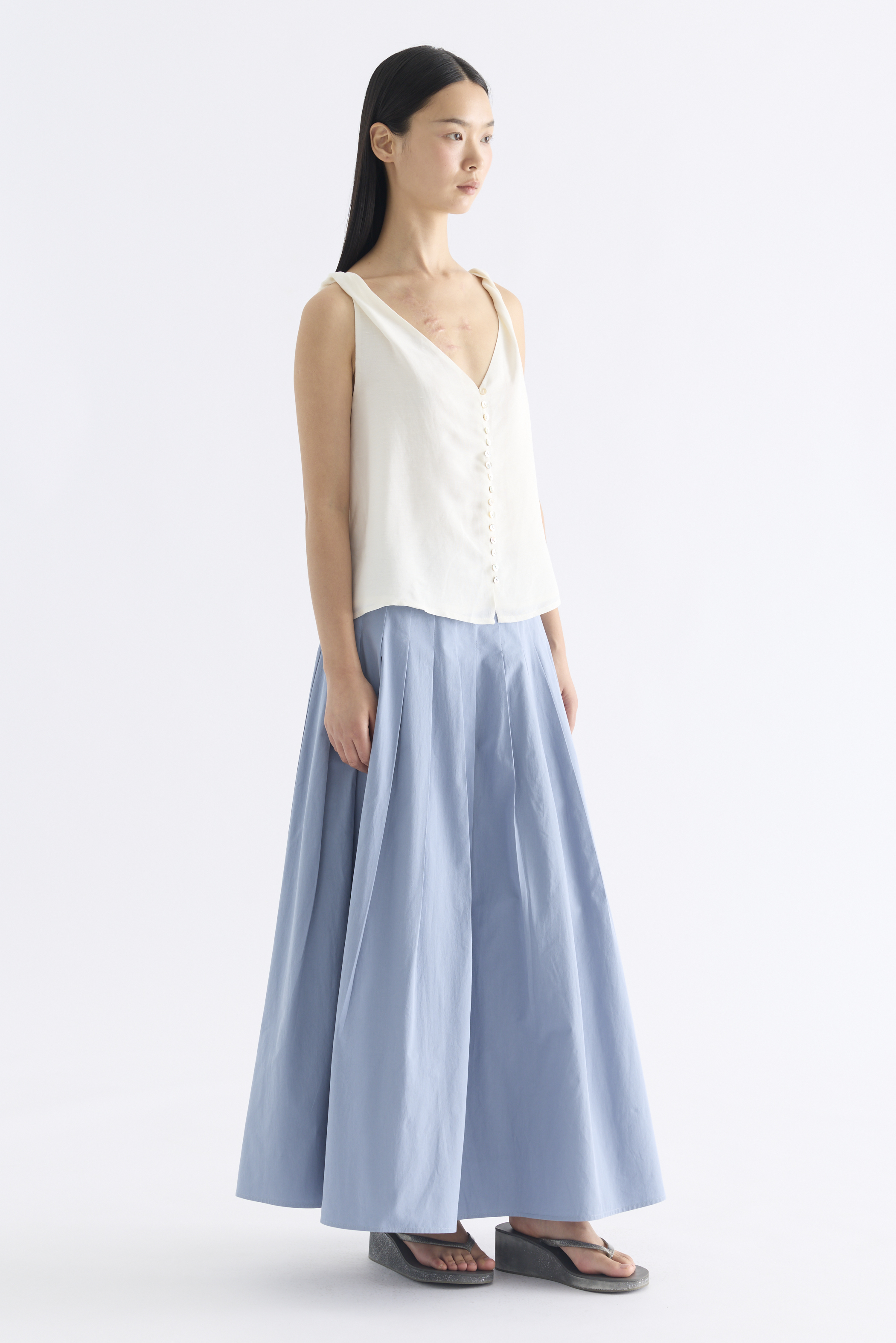 Fania Pleated Full Skirt