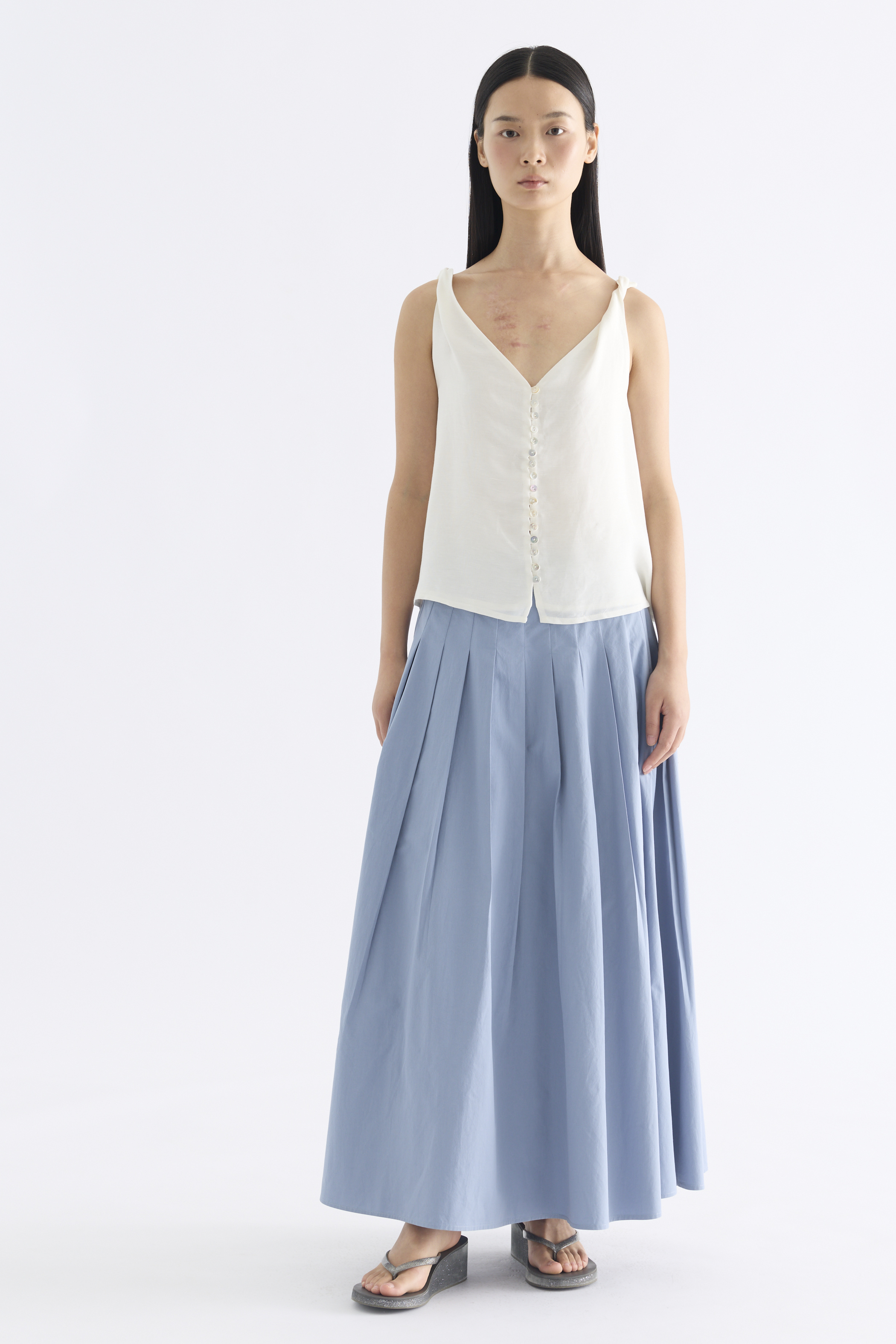 Fania Pleated Full Skirt