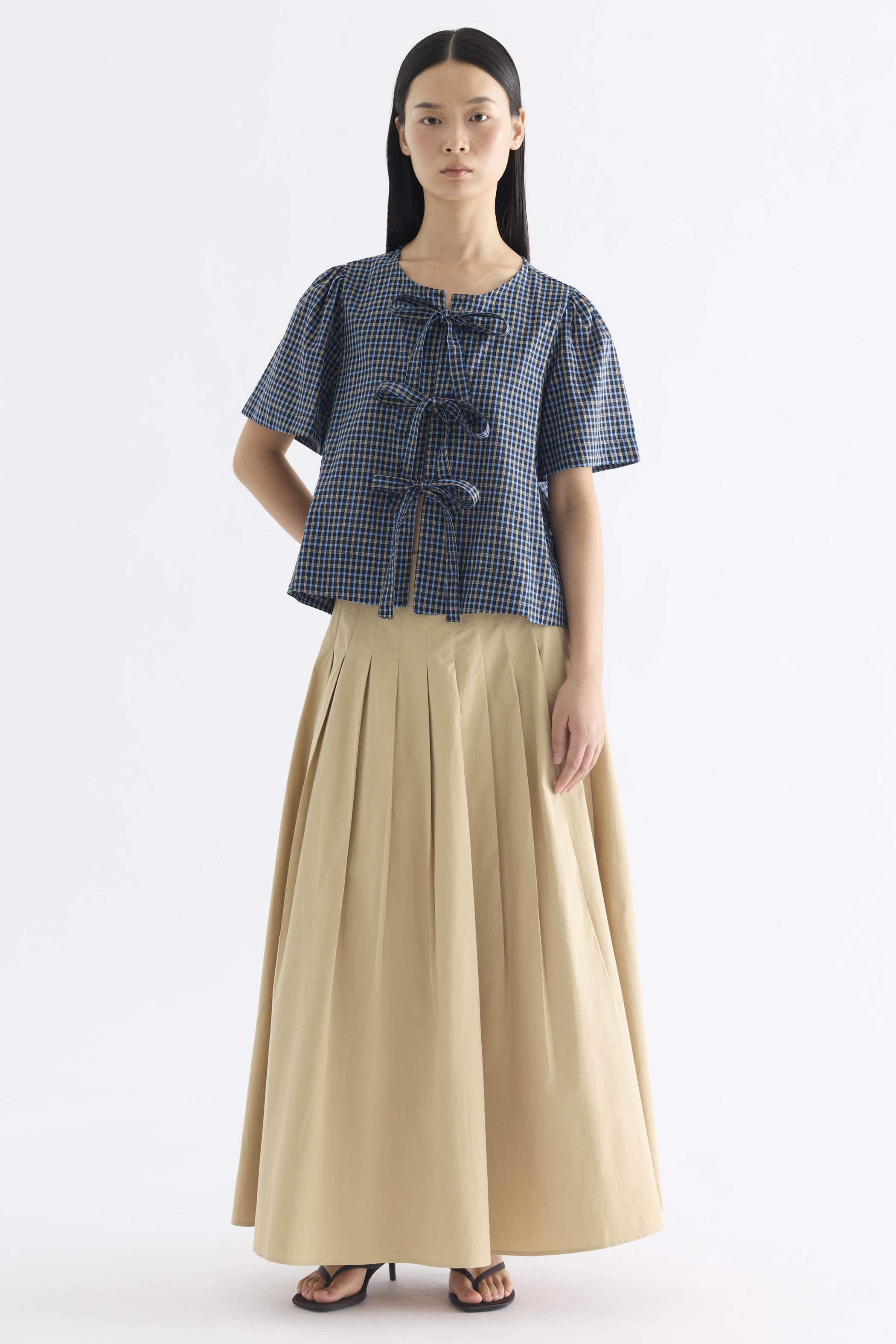 Fania Pleated Full Skirt