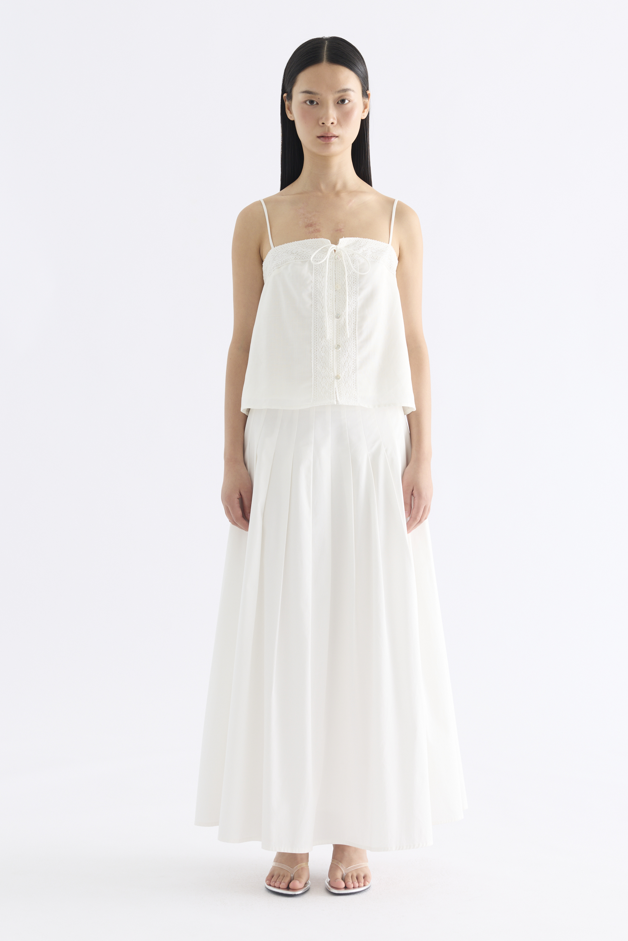 Fania Pleated Full Skirt