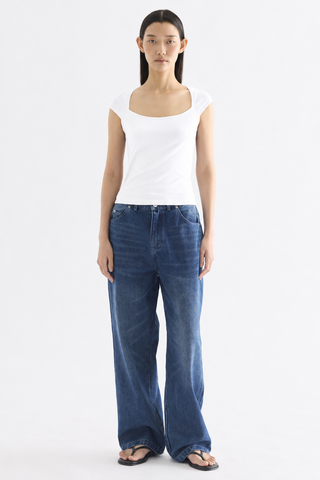 Edeline Square Neck Cap Sleeve Top