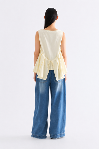 Abby Pleat Tie Back Top