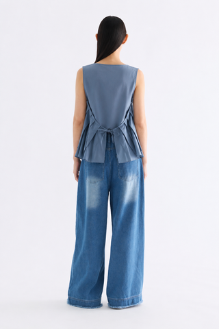Abby Pleat Tie Back Top