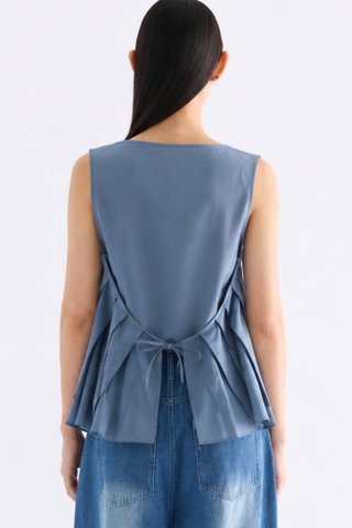 Abby Pleat Tie Back Top
