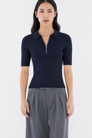 Nodelyn Polo Knit Top