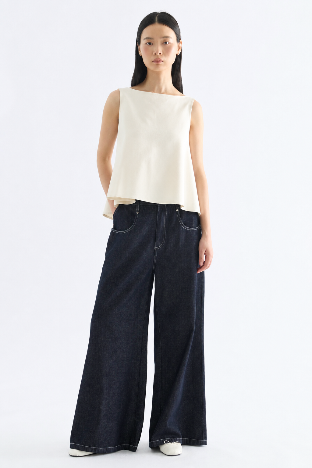 Abby Pleat Tie Back Top