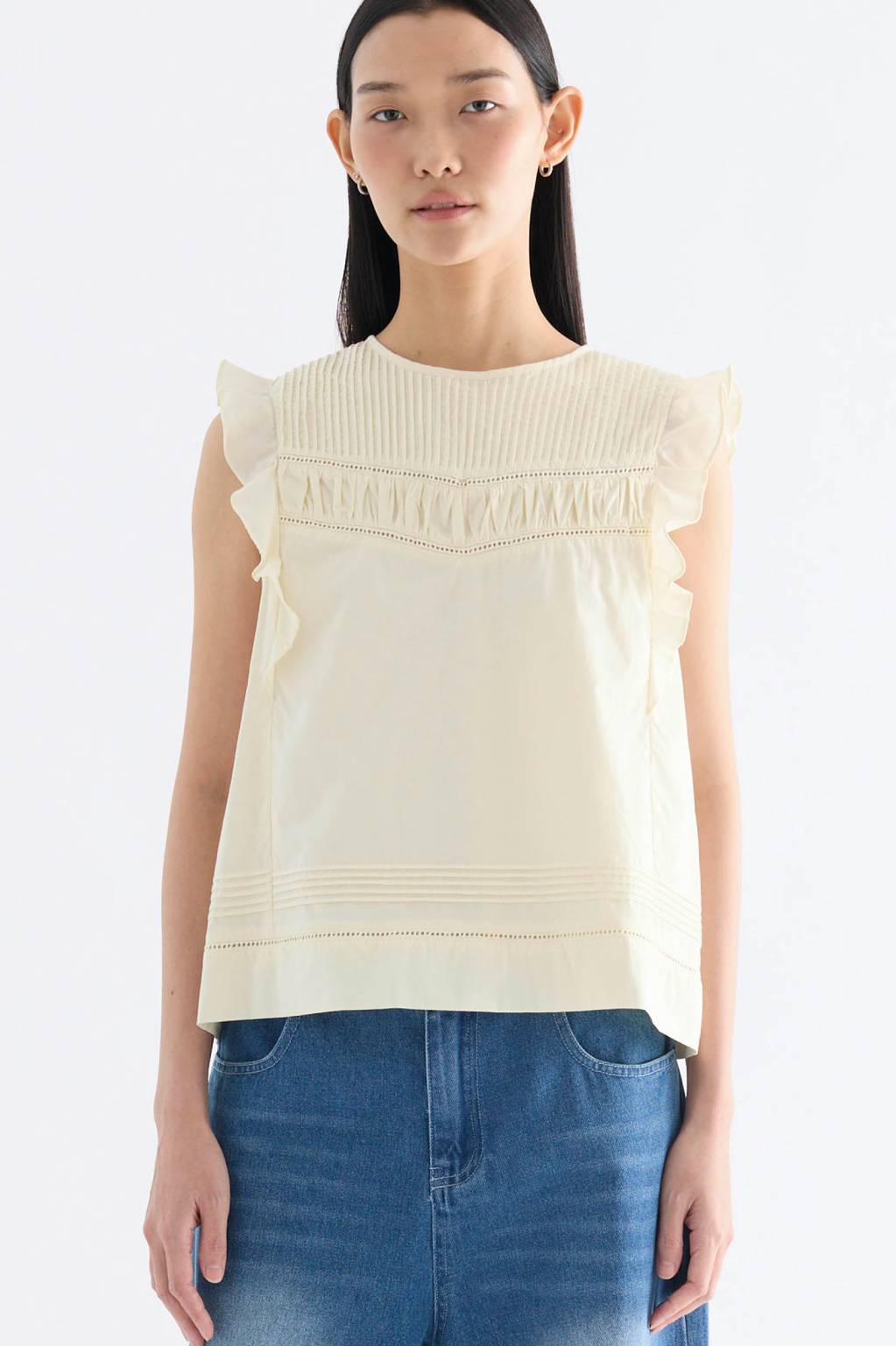 Toril Flutter Cap Sleeve Top