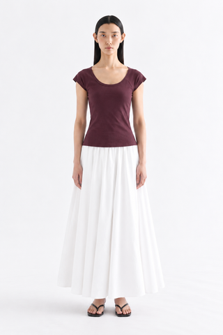 Kerine Scoop Neck Cap Sleeve Top