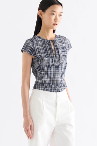 Emily Ribbon Cap Sleeve Top