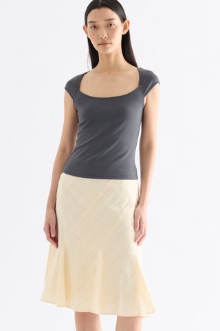 Edeline Square Neck Cap Sleeve Top