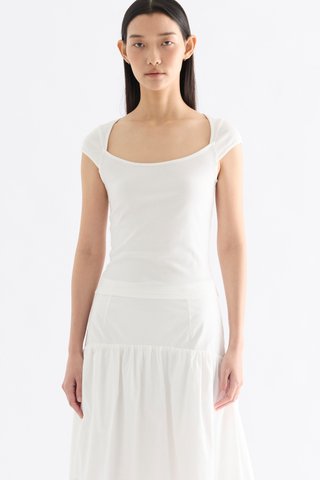 Edeline Square Neck Cap Sleeve Top