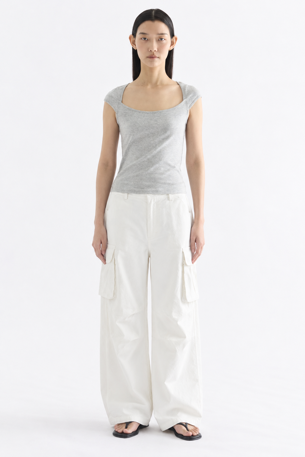 Carlo Mid-Rise Straight Leg Cargo Jeans