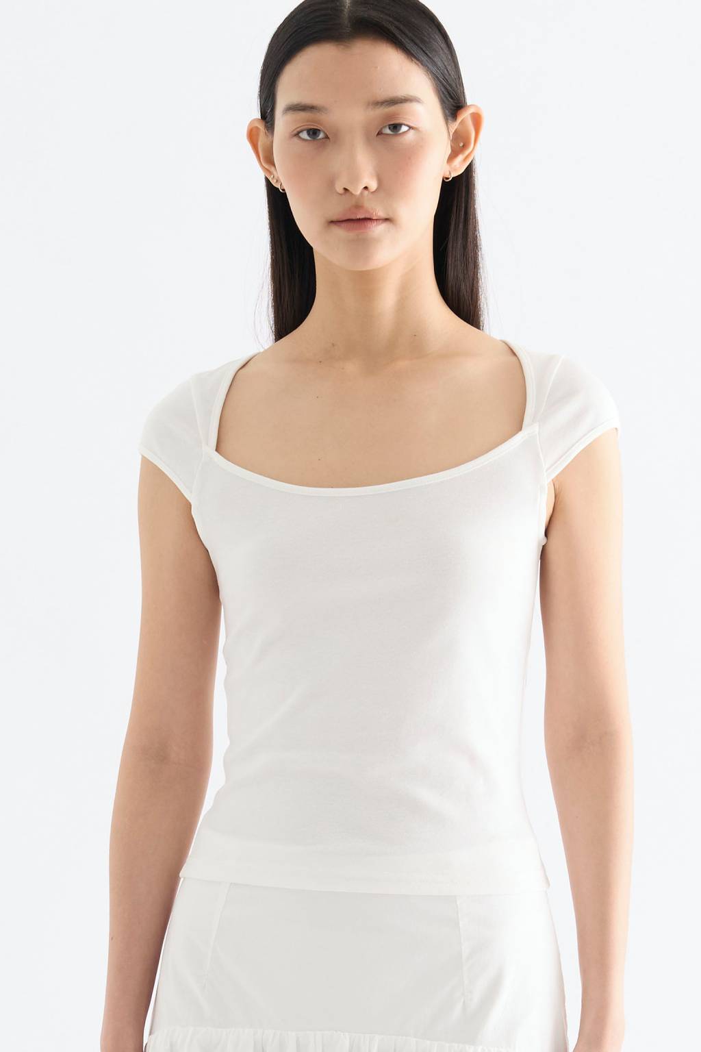 Edeline Square Neck Cap Sleeve Top