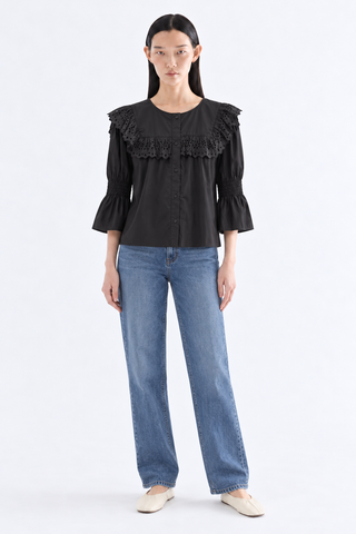 Anna Broderie Yoke Blouse