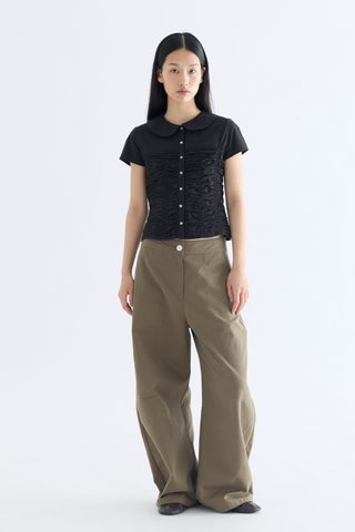 Rosie Peterpan-Collar Ruch Blouse