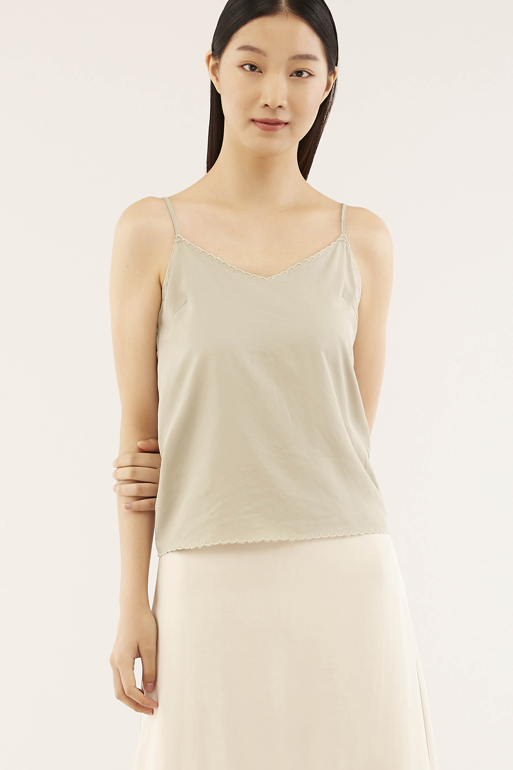 Heidi Scallop-trim Camisole 