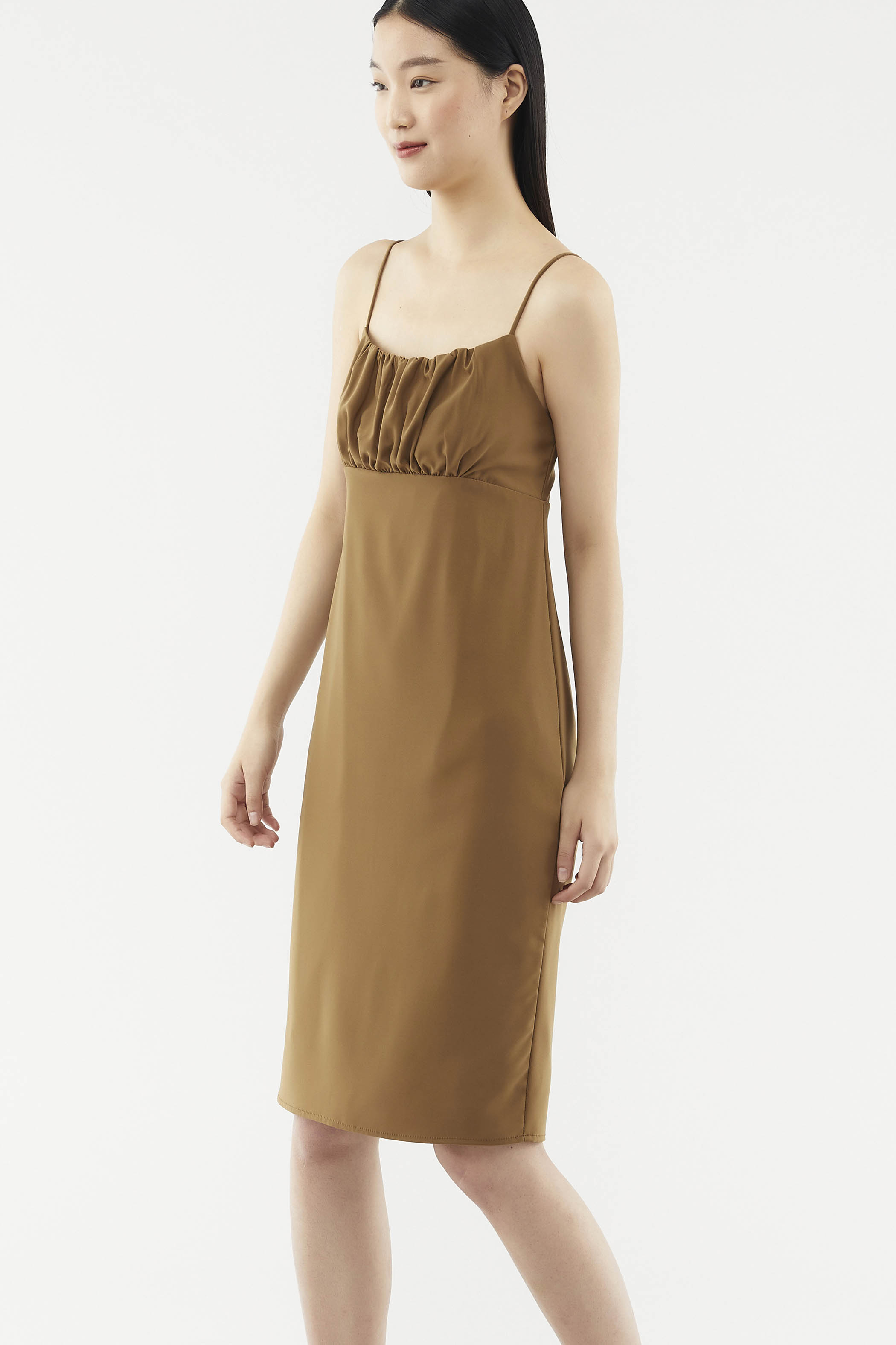 Crissa Ruched Slip Dress