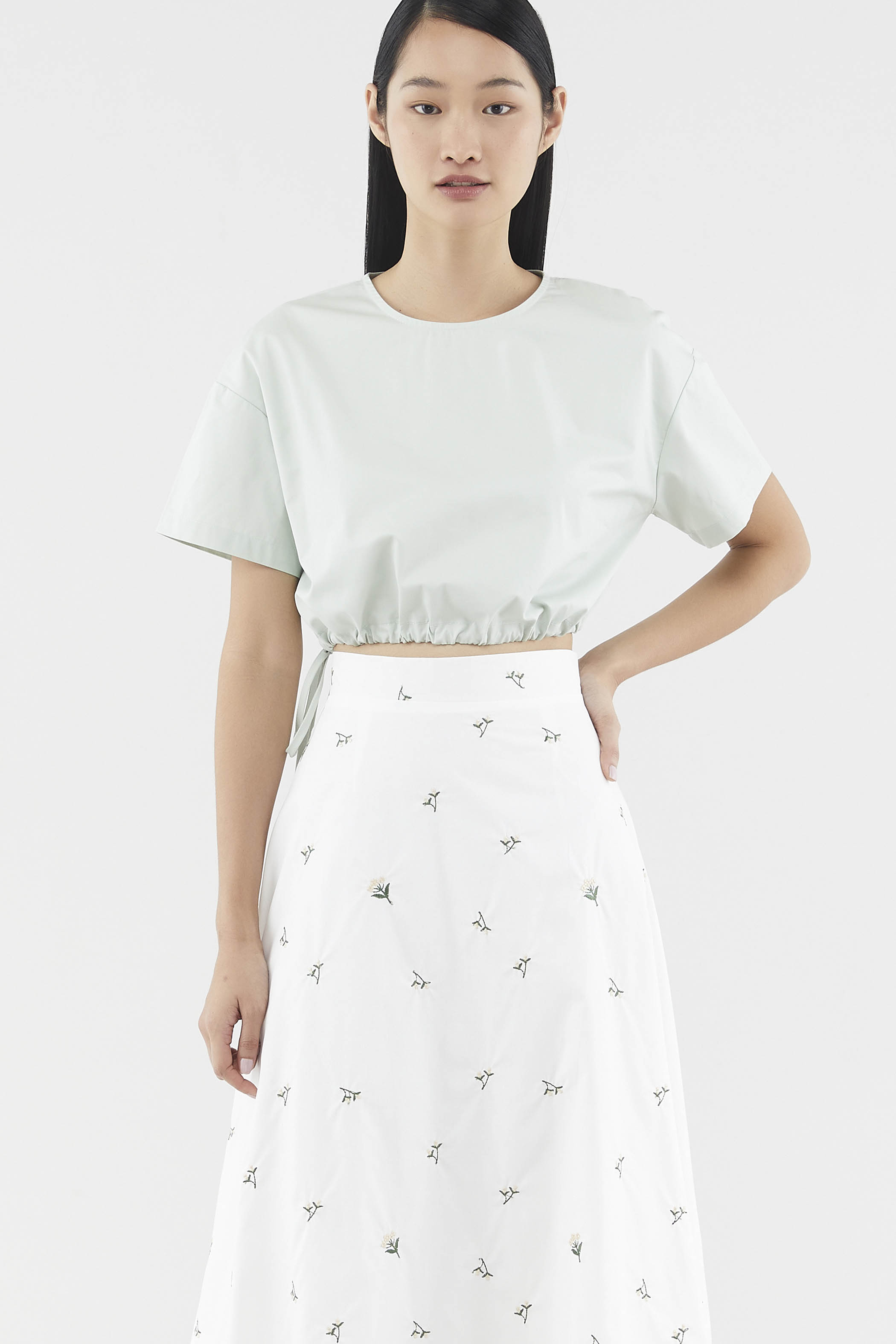 Emmalyn Drawstring Crop Top 