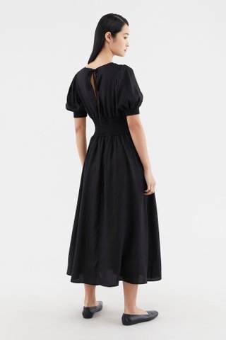 Brenna Shirred Midi Dress 