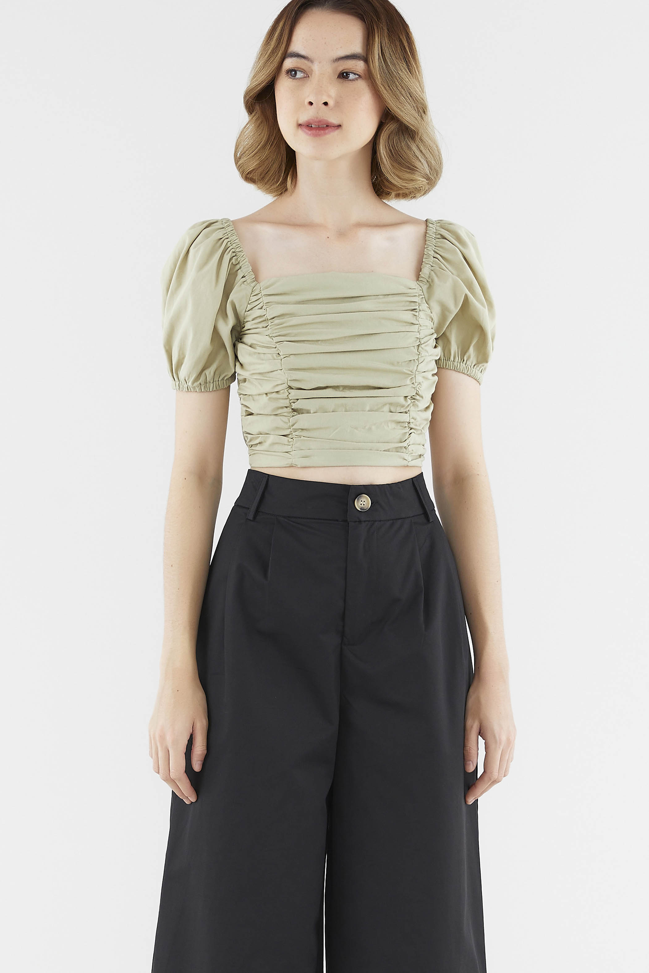 Cerisa Puff-Sleeve Blouse