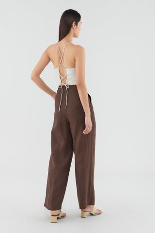 Mildred Linen Wide-Leg Pants